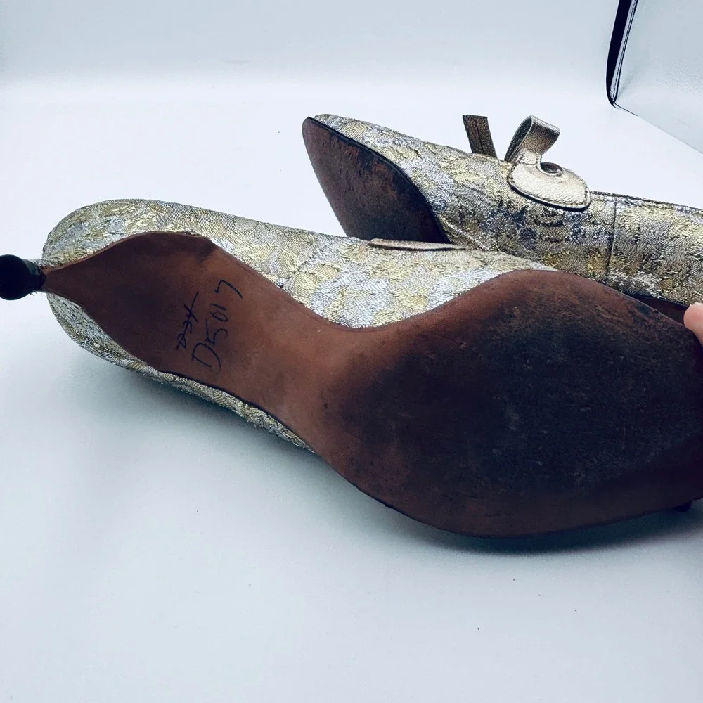 ANTIQUE 1910s-1920s Edwardian/Flapper Heels Shoes